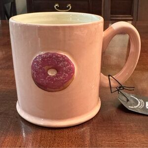 The Old Pottery Company Donut Mug Cup 14 oz. New